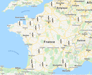 Carte des revendeurs Baileys en France